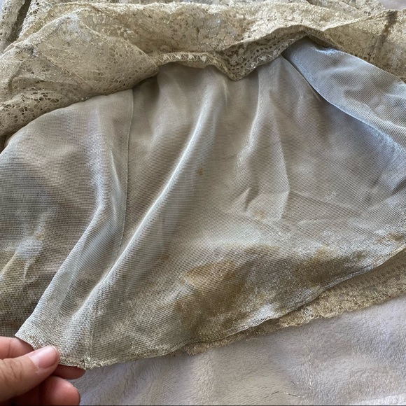 Vintage 1990’s Badgley Mischka Beaded Lace Maxi Formal Gown - Picture 10 of 11